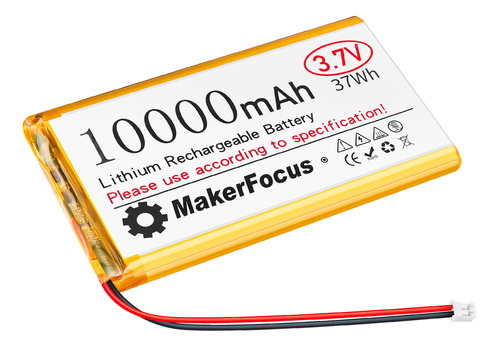 Makerfocus Bateria Lipo De 3.7 V, Bateria Recargable De Liti