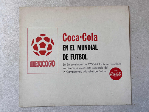 Planilla Album Ficha Corcholata Mexico 70 Coca Cola