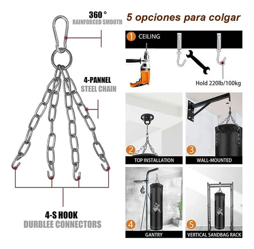 Kit De Entrenamiento Para Box Con Guantes Y Saco De Boxeo