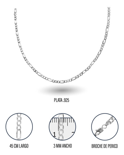 Set Joyeria Cadena Collar Dije Plata Fina 925tejido Eslabon 3 X 1 Calibre 40 Y 45 Cm Con Aretes Corazon De Regalo Para Mujer Moda Modernos Minimalistas Ideal Para Regalar En Ocasiones Especiales