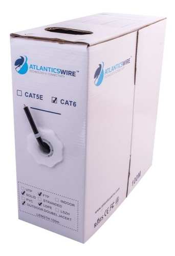 Atlanticswire Cable Ftp Cat6 100mts 23awg Cca Pvc Negro