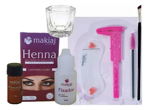 Kit Completo Para Perfilado Y Diseño De Cejas Con Henna 