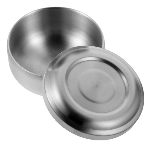 Cuenco De Afeitar Para Hombre De Acero Inoxidable Con Tapa,