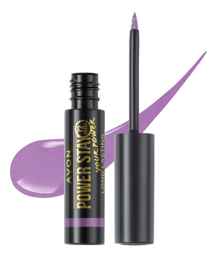 Avon Power Stay Delineador Líquido Para Ojos Larga Duración Color Lilac Power Efecto Mate