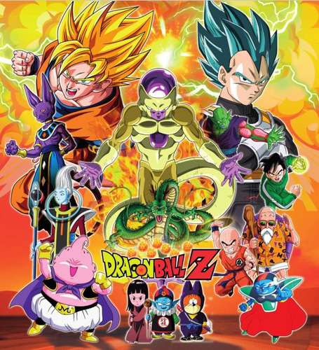 Fondo Dragon Ball Z Goku Vegeta Fiesta Cumpleaños 