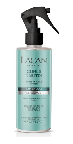 Umidificador De Cachos Curls E Nutri Lacan 260ml