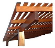 Comprar Pergola En Madera Con Media Sombra O Policarbonato, Aleros.