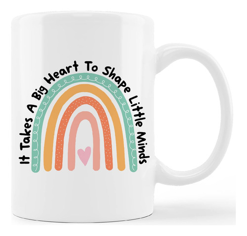 Kunlisa Boho Rainbow Taza Taza, Se Necesita Un Corazón Para 