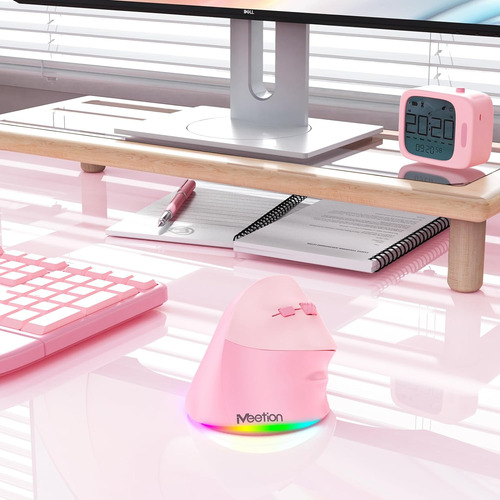 Meetion Ratón Ergonómico, Ratón Inalámbrico Vertical Rgb...