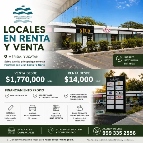 Locales Comerciales En Mérida Yucatan , Zona Gran Santa Fe Norte