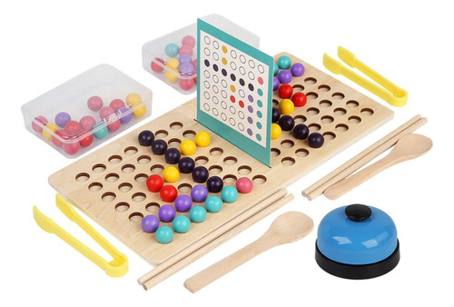 Juego De Cuentas De Madera Con Clavija, Juguete De