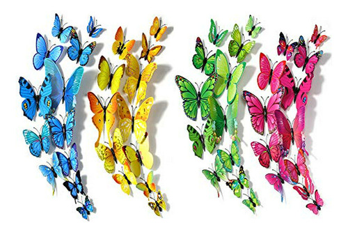 Sticker Mariposas 3d Para Decoración Del Hogar