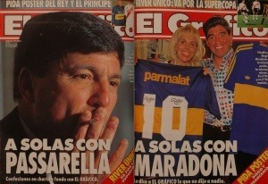 El Grafico 3963 Maradona Boca Maradona Claudia