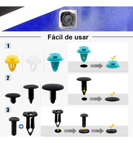 Presilhas Grampos Fixadores Carro Kit 1000 Com Chave Fenda