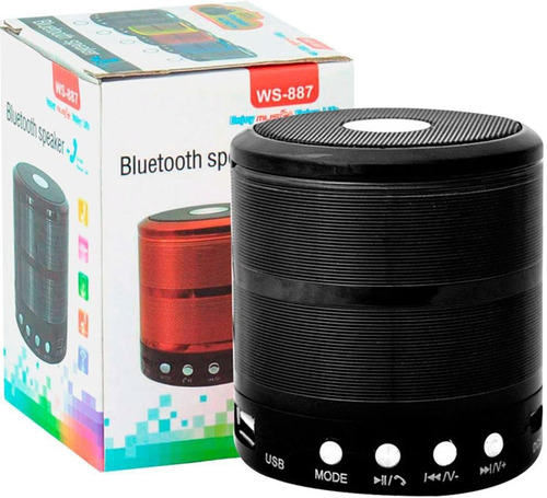 Caixa de som portátil Bluetooth 887 Speaker 3w