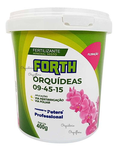 Adubo Forth Orquídeas Floração 09-45-15 Peters 400g Oferta