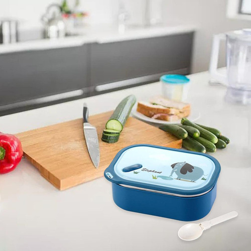 Caja Bento Aislada Con Divisiones Fiambrera De Material