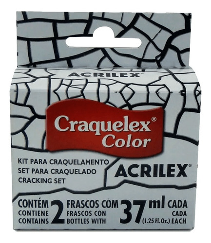 Kit Craquelex Color 37ml Branco Acrilex