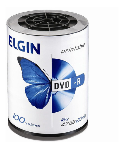 Dvd-r Elgin Imprimível 4.7 Gb Pino C/100