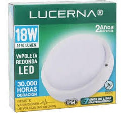 Vapoleta Plafones Redonda 18w Led Lucerna 