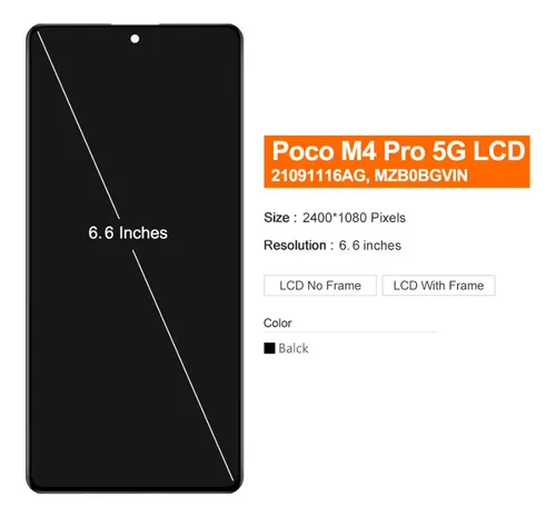 Pantalla Lcd+marco Para Poco M4 Pro 5g Original
