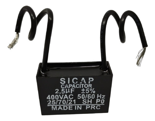 Capacitor Sicap Axial Box 2,5uf 400vac Ventilador 