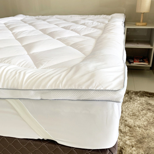 Appel pillow top protetor de colchão cama Casal box toque de pluma