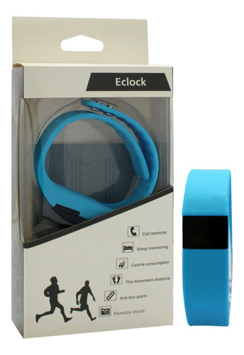 Pulsera De Silicona Eclock Ek-h6 Health Blue Para Unisex