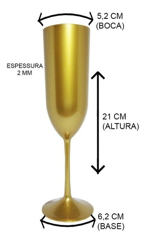 Imagem 2 de 10 de 12 Taça De Champanhe Acrílica Lisa Cristal 180ml Champagne