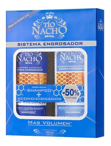 Tio Nacho Shampoo + Acondicionador 415ml Engrosador 50% Dto