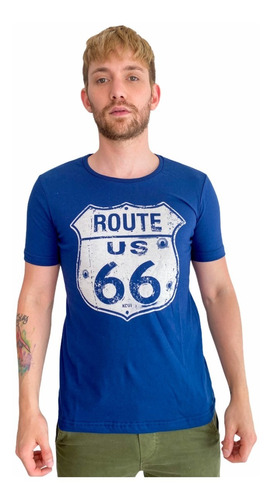 Remera Manga Corta Estampada New Route- Kout Hombre