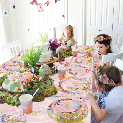 Decoraciones De Fiesta De Hadas, Platos De Papel De Hadas F.