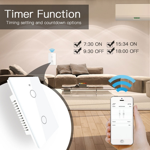 Interruptor Inteligente Doble Con Wifi Para Alexa/gogle/tuya