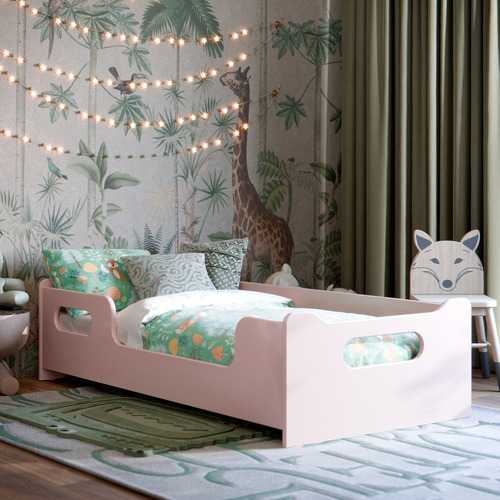 Mini Cama Infantil Para Quarto Com Grade Lateral E Colchão