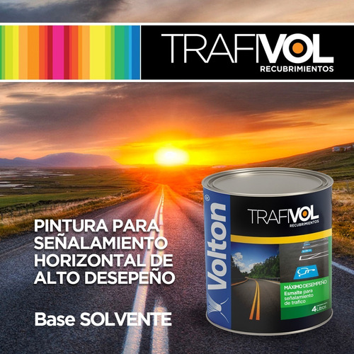 Pintura P/trafico Base Solvente Color Rosa Volton Gal 4l Mate