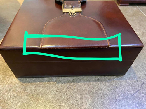 Imagen 7 de 7 de Estuche Original Rolex Presidente De Cuero Y Madera