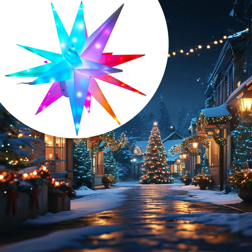 . Adornos Para De Navidad Con Estrellas Iluminadas, Adornos