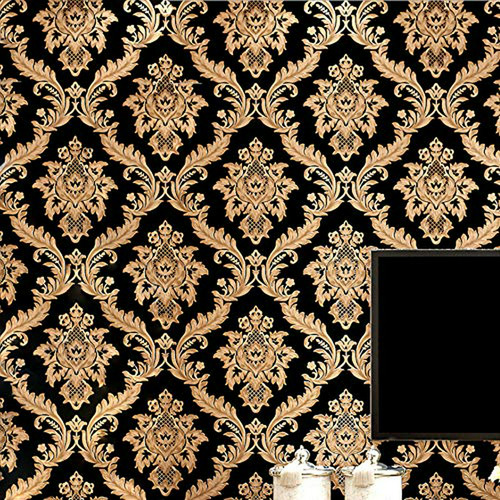 Papel Tapiz - Dawei Vintage Classic Damask Pvc Wallpaper Rol