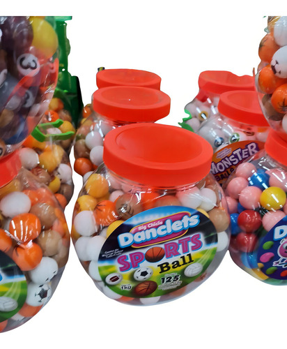 1kg Big Chicle Danclets Ball Pote C/125 Bolão Chiclete Festa