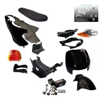 Comprar Kit Plasticos Completo Motomel Blitz Tunning Negro + Calcos