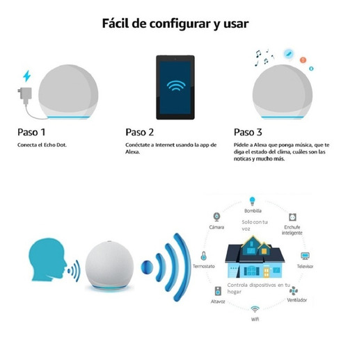 Imagen 5 de 6 de Parlante Inteligente Amazon Echo Dot 5ta Alexa Nuevo Blanco