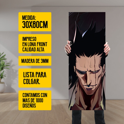 Cuadro Grande 30x80 Cm Bleach Kenpachi Animeras