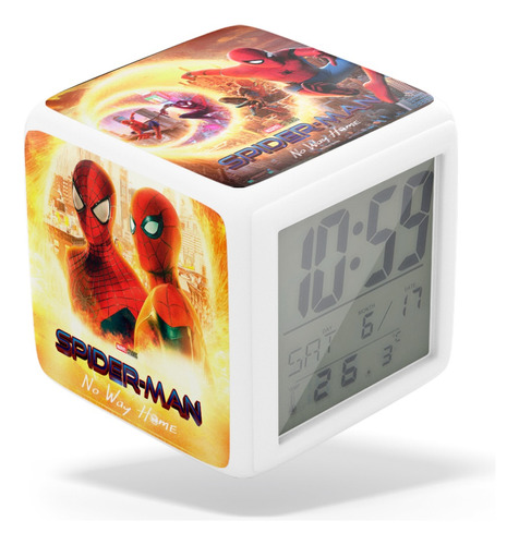 Reloj Despertador Multiluces - Spiderman - Hombre Araña