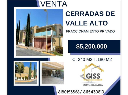 Casa En Venta En Cerradas De Valle Alto Residencial