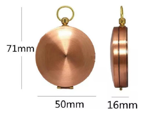 Brújula De Cobre De Bolsillo Clásica, Brújula De Concha