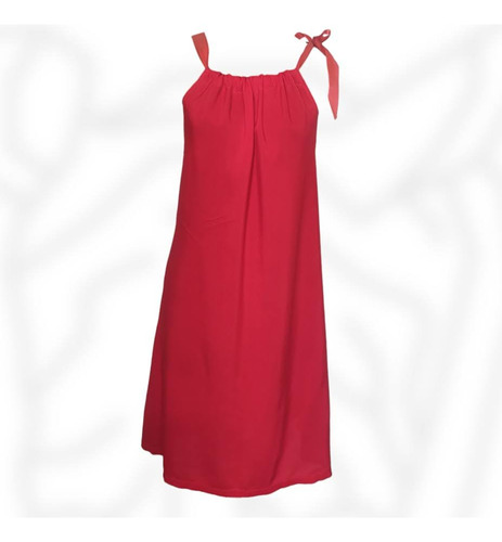 Vestido De Fibrana Rojo - Vestido Halter Rojo
