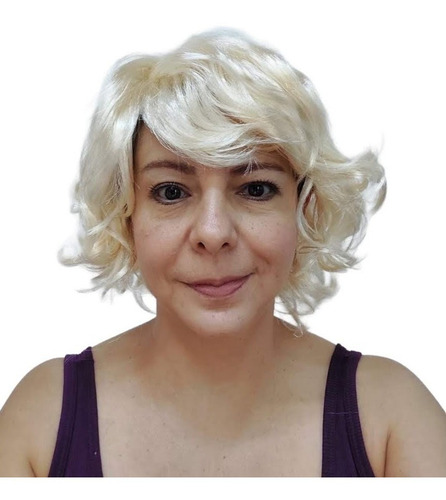 Peluca Rubia Corta De Monroe Para Mujer Color Rubio