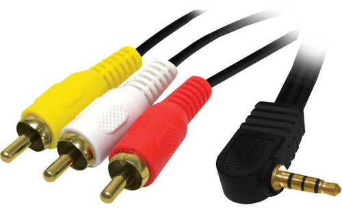 Cabo P3 90º Estereo Para 3 Rca 1.20 Metro 018-9997