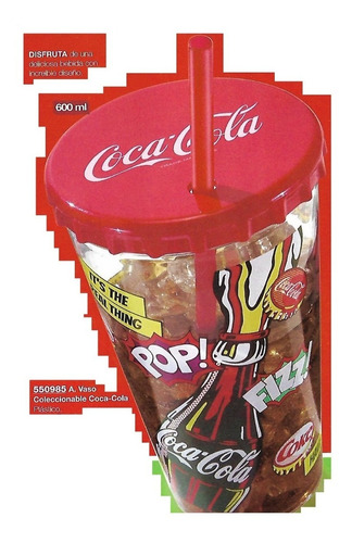 Vaso Coca Cola 600 Ml Con Tapa