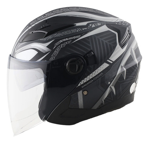 Casco Moto Semi Integral Edge Pantera Negra Certificado Dot